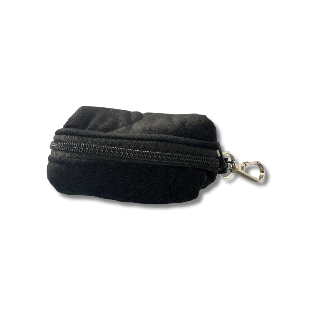 Velvet Poo Bag Holder - Black