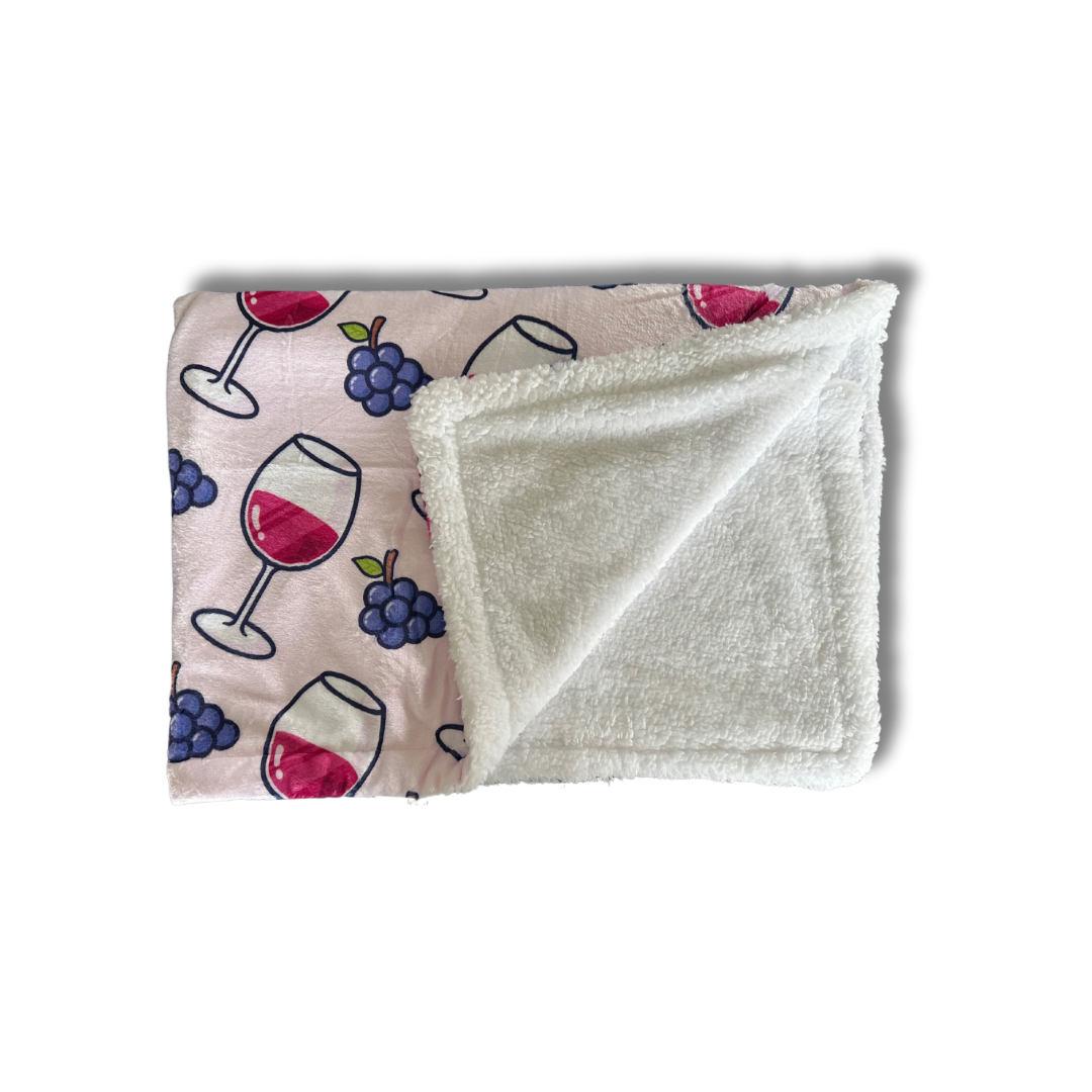 Pawty Red Wine Blanket