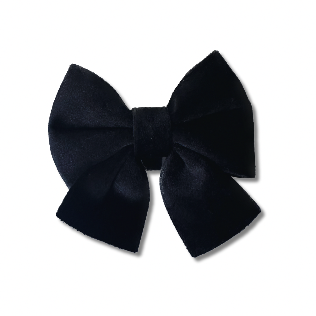 Velvet Sailor Bow - Black