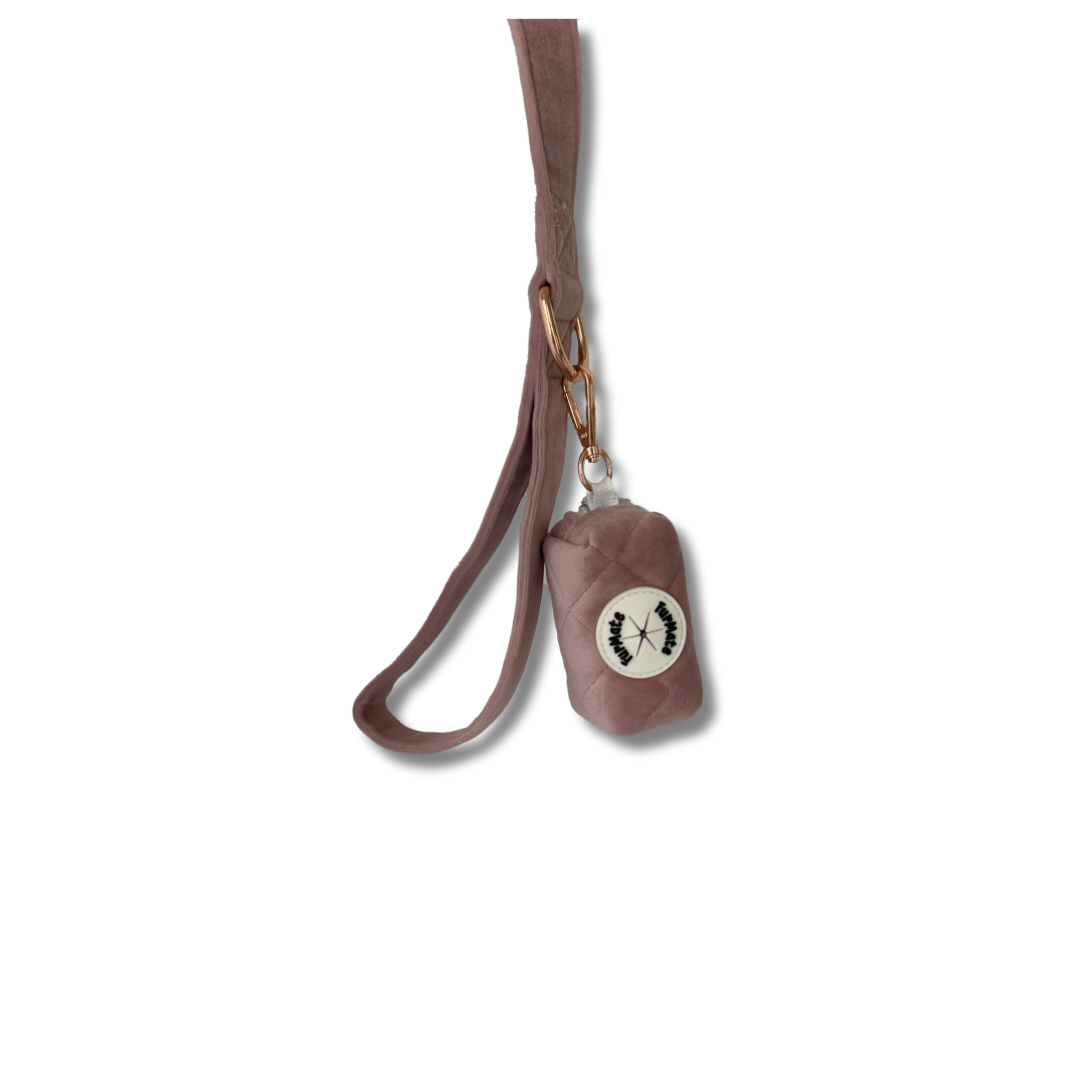 Velvet Poo Bag Holder - Pink