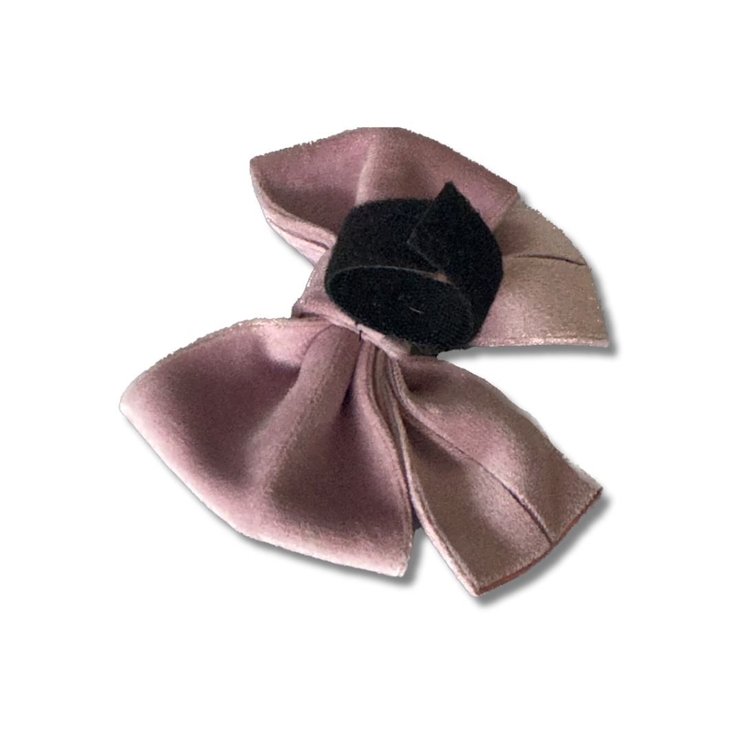 Velvet Sailor Bow - Pink