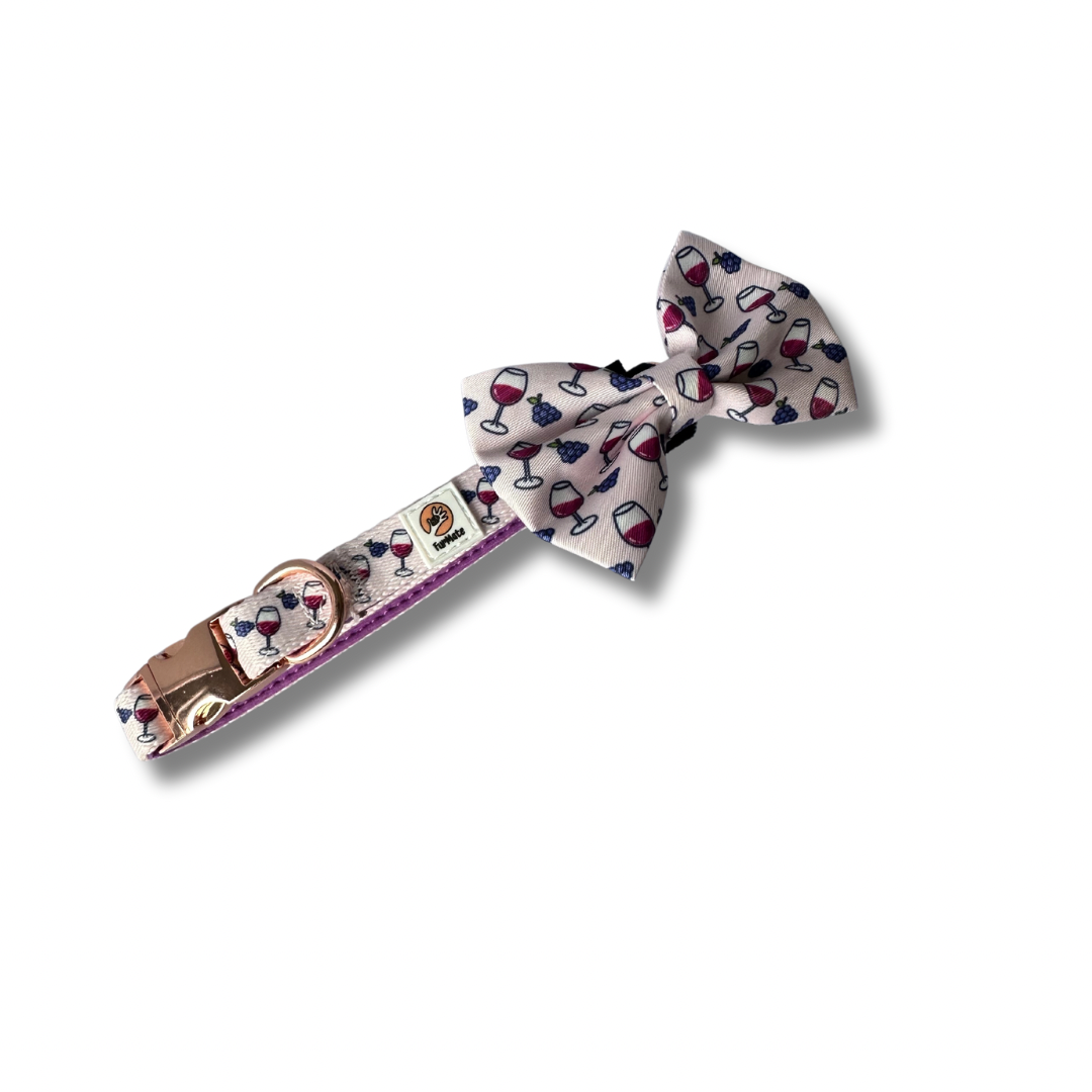 Pawty Red Wine Bow Tie