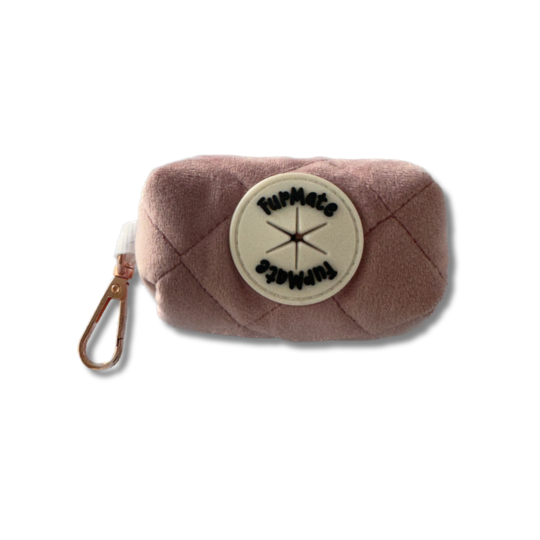 Velvet Poo Bag Holder - Pink