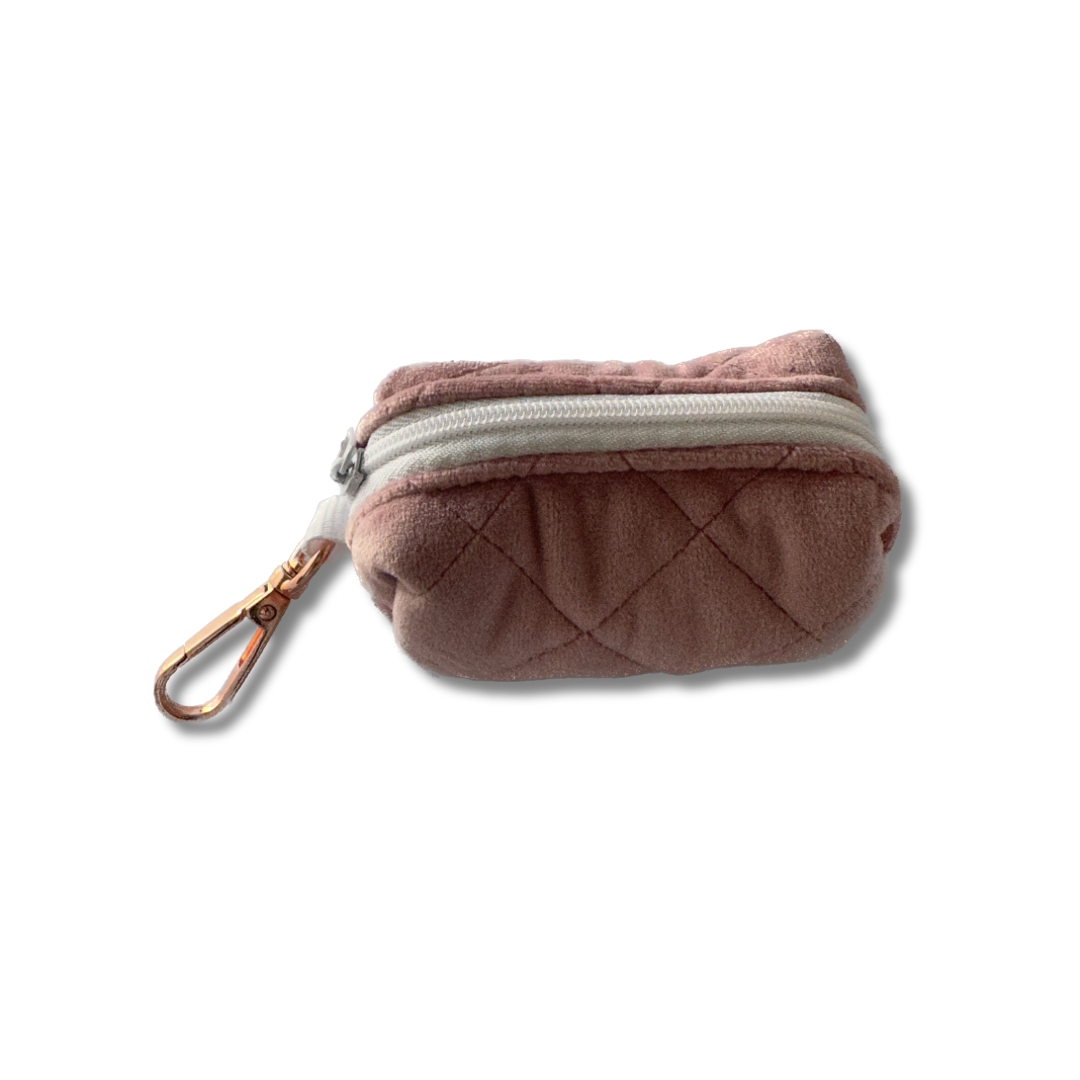 Velvet Poo Bag Holder - Pink