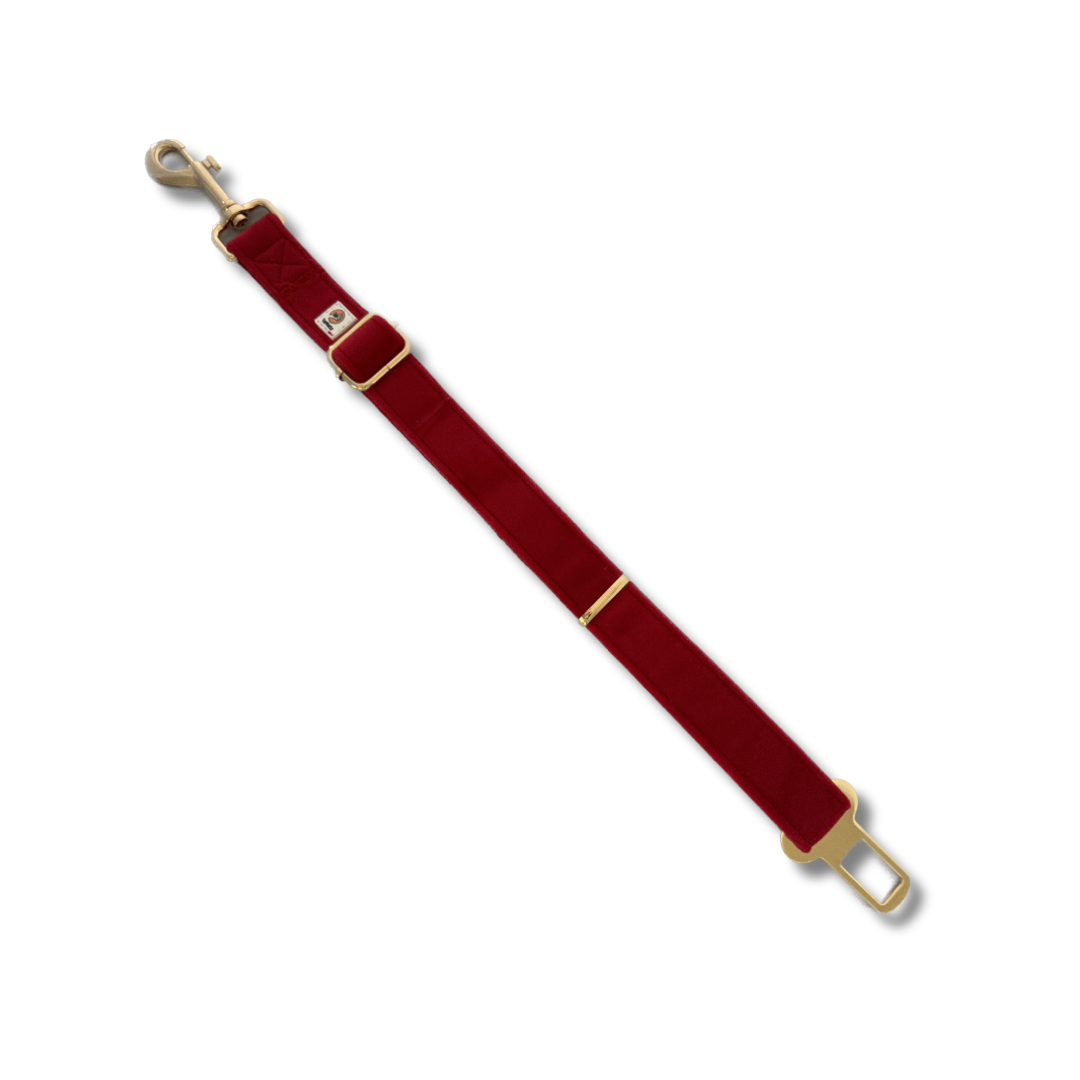 Velvet Seat Belt Restraint - Red