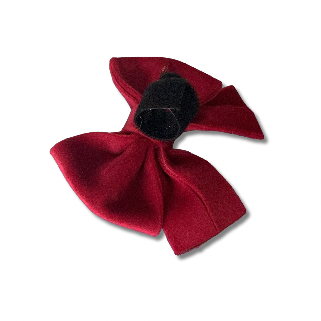 Velvet Sailor Bow - Red