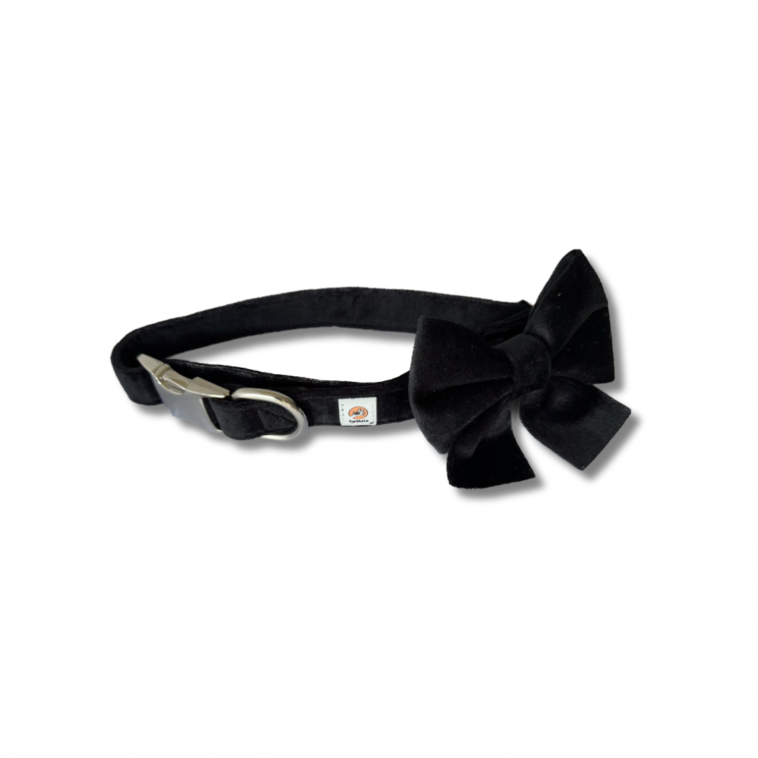 Velvet Sailor Bow - Black