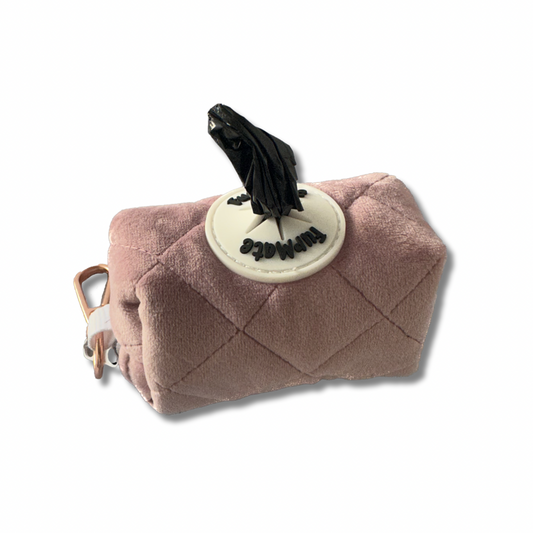 Velvet Poo Bag Holder - Pink