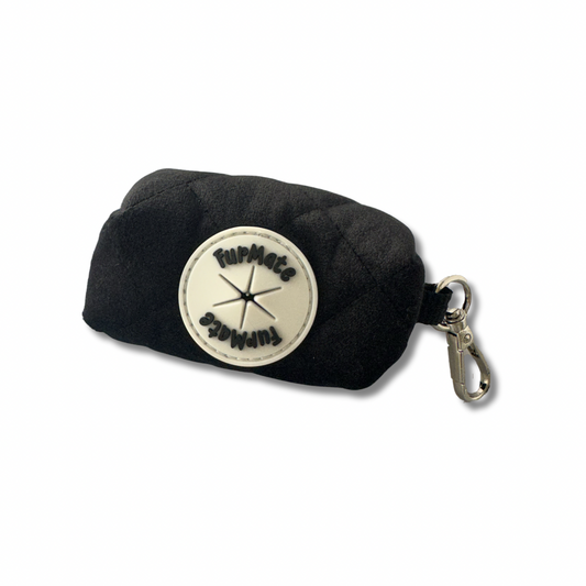 Velvet Poo Bag Holder - Black